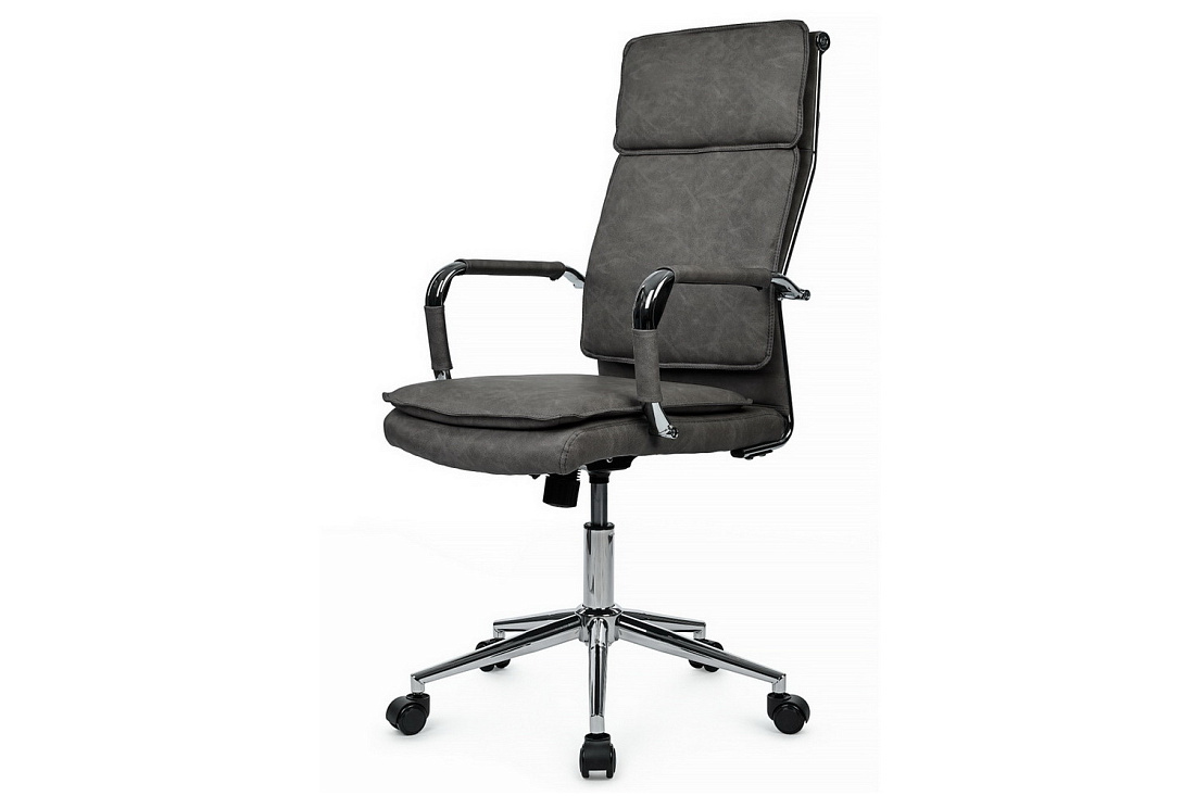 кресло руководителя rv chair dil 6018h серая экокожа фото